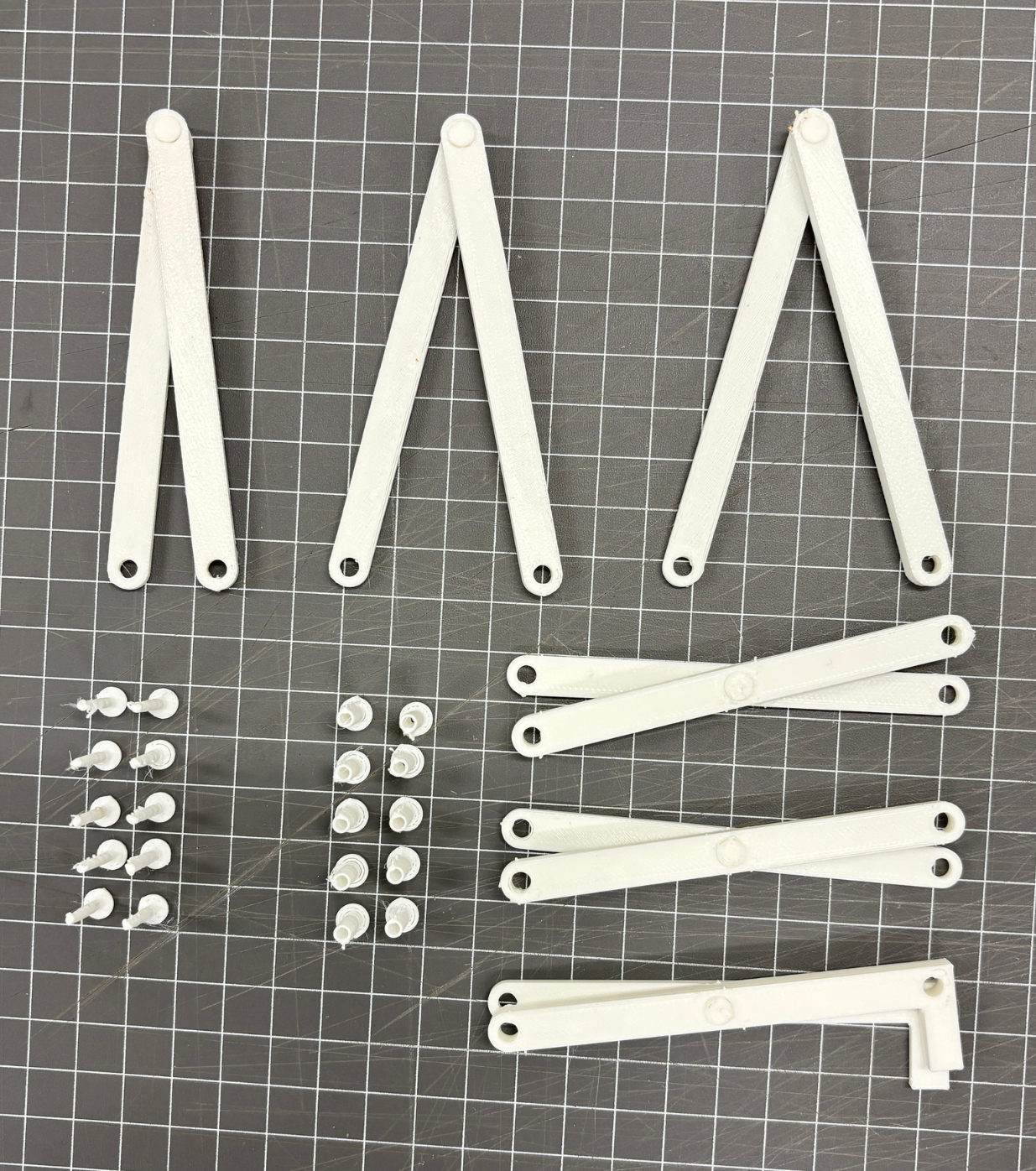 3D printed PLA components for the sleeve